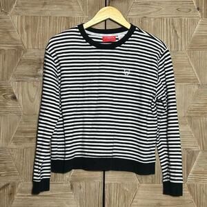 Liz Claiborne Womens Black And White Striped Sweater Size PS Casual